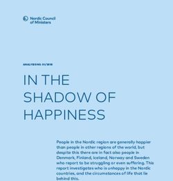 IN THE SHADOW OF HAPPINESS - Nordic Council of Ministers