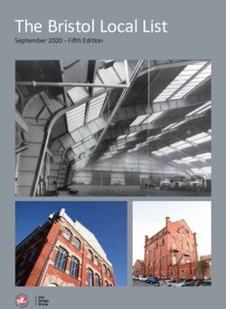 The Bristol Local List - September 2020 - Fifth Edition - Bristol City Council