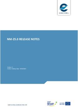 NM 25.0 RELEASE NOTES - Edition: 3 Edition Validity Date: 10/02/2021 - Eurocontrol