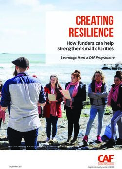Creating Resilience How funders can help strengthen small charities - Learnings from a CAF Programme - Charities Aid Foundation