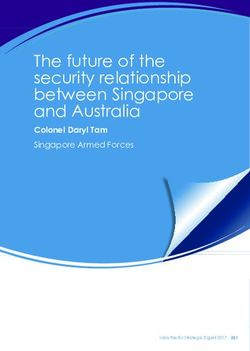 The future of the security relationship between Singapore and Australia - Colonel Daryl Tam Singapore Armed Forces - Defence