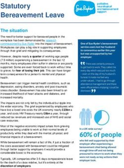 Statutory Bereavement Leave - The situation - Sue Ryder