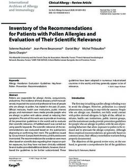 Inventory of the Recommendations for Patients with Pollen Allergies and Evaluation of Their Scientific Relevance