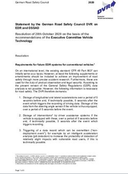 Statement by the German Road Safety Council DVR on EDR and DSSAD Resolution of 28th October 2020 on the basis of the recommendations of the ...
