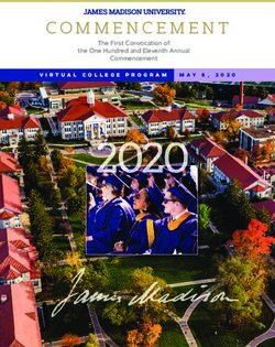 The First Convocation of the One Hundred and Eleventh Annual Commencement - VIRTUAL COLLEGE PROGRAM MAY 8, 2020 - James Madison ...