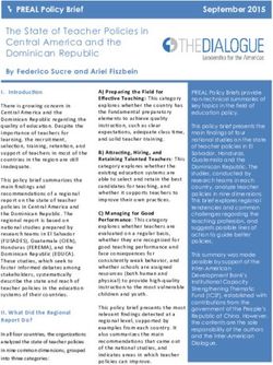The State of Teacher Policies in Central America and the Dominican Republic