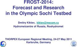 FROST-2014: Forecast and Research in the Olympic Sochi Testbed - Dmitry Kiktev, Hydrometcentre of Russia, Roshydromet THORPEX ...