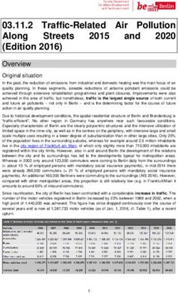 Traffic-Related Air Pollution Along 2020 (Edition 2016)