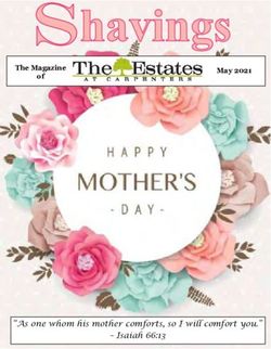 "As one whom his mother comforts, so I will comfort you." - The Magazine May 2021 - Estates At Carpenters