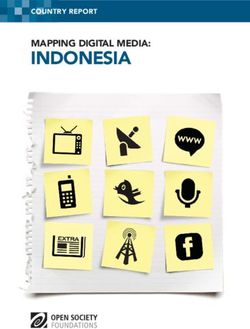 INDONESIA MAPPING DIGITAL MEDIA: COUNTRY REPORT