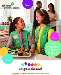 Volunteer Cookie Manual 2017-2018 - Everything you need for an Altogether Awesome cookie season! - Girl Scouts of Historic Georgia