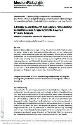 A Design-Based Research Approach for introducing Algorithmics and Programming to Bavarian Primary Schools