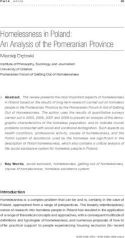 Homelessness in Poland: An Analysis of the Pomeranian Province