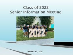 Class of 2022 Senior Information Meeting - October 13, 2021 - Coral Reef High School