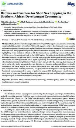 Barriers and Enablers for Short Sea Shipping in the Southern African Development Community