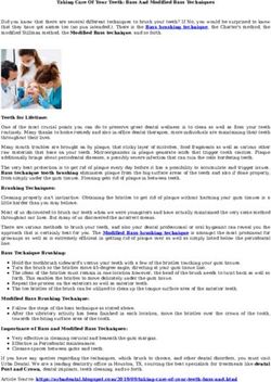 Taking Care Of Your Teeth: Bass And Modified Bass Techniques