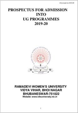 PROSPECTUS FOR ADMISSION INTO UG PROGRAMMES 2019-20 - RAMADEVI WOMEN'S UNIVERSITY VIDYA VIHAR, BHOI NAGAR BHUBANESWAR-751022