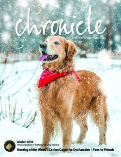 The APDT Chronicle of the Dog - Winter 2018 The Association of Professional Dog Trainers