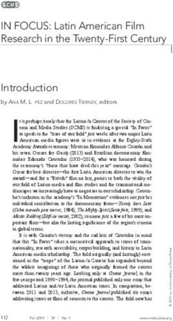 IN FOCUS: Latin American Film Research in the Twenty-First Century