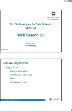 Web Search (2) Lecture Objectives