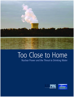 Too Close to Home Nuclear Power and the Threat to Drinking Water