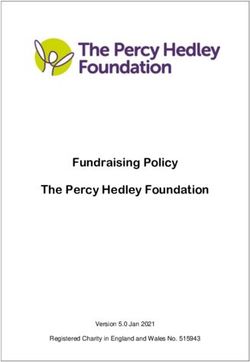 Fundraising Policy The Percy Hedley Foundation - Version 5.0 Jan 2021 Registered Charity in England and Wales No. 515943