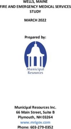 WELLS, MAINE FIRE AND EMERGENCY MEDICAL SERVICES STUDY MARCH 2022 - Prepared by: Municipal Resources Inc. 66 Main Street, Suite B Plymouth, NH 03264