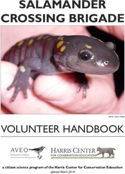 SALAMANDER CROSSING BRIGADE - VOLUNTEER HANDBOOK a citizen science program of the Harris Center for Conservation Education