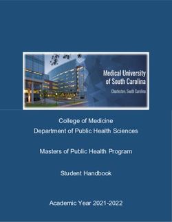 College of Medicine Department of Public Health Sciences Masters of Public Health Program Student Handbook Academic Year 2021-2022 - MPH Student ...