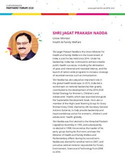 SHRI JAGAT PRAKASH NADDA - Union Minister Health & Family Welfare - World Health Organization