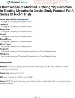 Effectiveness of Modied Buzhong Yiqi Decoction In Treating Myasthenia Gravis: Study Protocol For A Series Of N-of-1 Trials