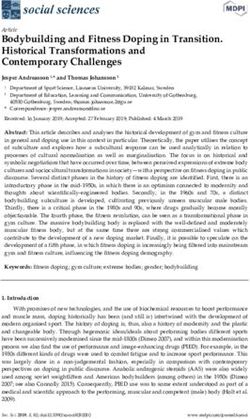 Bodybuilding and Fitness Doping in Transition. Historical Transformations and Contemporary Challenges - MDPI