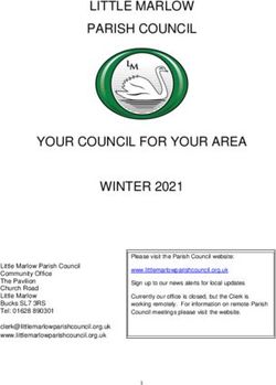 LITTLE MARLOW PARISH COUNCIL YOUR COUNCIL FOR YOUR AREA WINTER 2021 - HugoFox