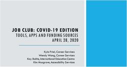 JOB CLUB: COVID-19 EDITION - TOOLS, APPS AND FUNDING SOURCES APRIL 28, 2020 Kyla Friel, Career Services Wendy Wang, Career Services Kay Balite ...