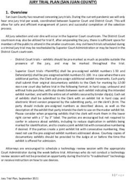 JURY TRIAL PLAN (SAN JUAN COUNTY)
