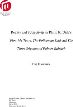 Reality and Subjectivity in Philip K. Dick's - Flow My Tears, The Policeman Said and The Three Stigmata of Palmer Eldritch