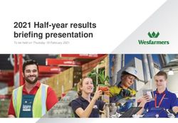 2021 Half-year results briefing presentation - To be held on Thursday 18 February 2021 - Wesfarmers ...