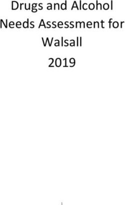 Drugs and Alcohol Needs Assessment for Walsall 2019