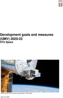 Development goals and measures - (UMV) 2020-23 DTU Space
