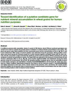 Toward identification of a putative candidate gene for nutrient mineral accumulation in wheat grains for human nutrition purposes - Oxford ...