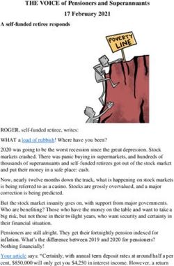 THE VOICE of Pensioners and Superannuants 17 February 2021