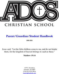 Parent/Guardian/Student Handbook - Jesus said, "Let the little children come to me, and do not hinder them, for the kingdom of heaven belongs to ...