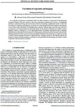 Coevolution of cooperation and language - PHYSICAL REVIEW E 102, 042409 (2020) - Physical Review ...