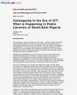 Cataloguing in the Era of ICT: What is Happening in Public Libraries of South-East Nigeria