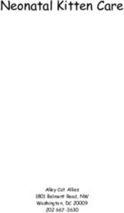 Neonatal Kitten Care - Alley Cat Allies 1801 Belmont Road, NW Washington, DC 20009 202 667-3630 - Animal Sheltering