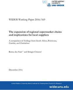 The expansion of regional supermarket chains and implications for local suppliers - WIDER Working Paper 2016/169 - United ...