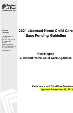 2021 Licensed Home Child Care Base Funding Guideline - Peel Region Licensed Home Child Care Agencies