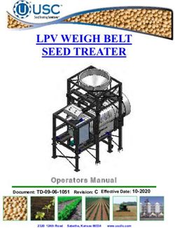 LPV WEIGH BELT SEED TREATER - Effective Date: 10-2020 - USC, LLC