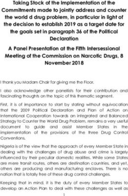 Taking Stock of the Implementation of the Commitments made to jointly address and counter the world d drug problem, in particular in light of the ...