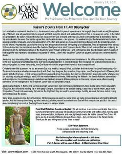 PASTOR'S 2 CENTS FROM: FR. JIM DEBRUYCKER - ST. JOAN OF ARC CHURCH